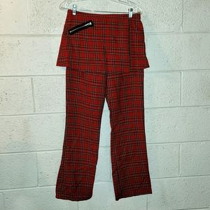 Vintage Hot Topic Plaid Pants with Skirt